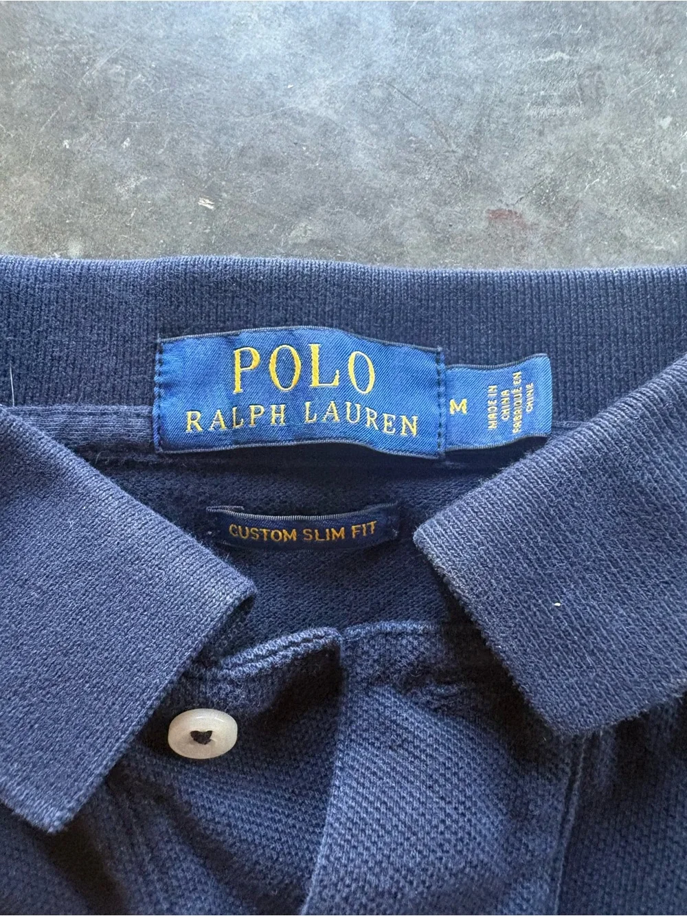 Ralph Lauren Navy Polo with Embroidered Bear